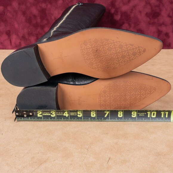 Linea Paolo Women Jackie Dress Office Black Leather Zip Fashion Tall Boots 9 - Picture 8 of 10